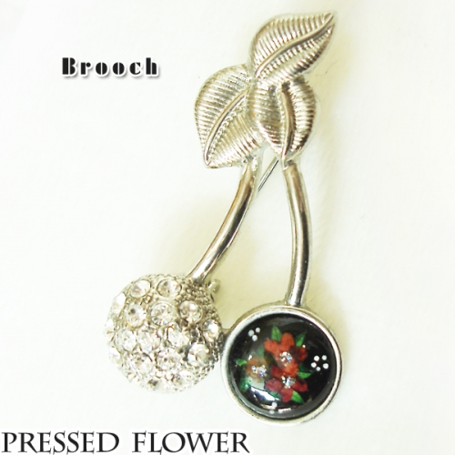 압화 브로찌 앵두브로치선물/수공예브로치선물포장