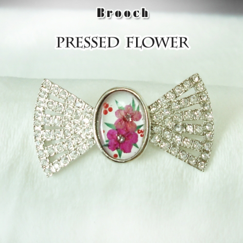 브로찌 리본큐빅브로치선물/수공예브로치선물포장