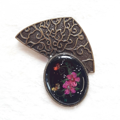 부채브로치 신주 브로치 신주브로치선물/수공예브로치선물포장