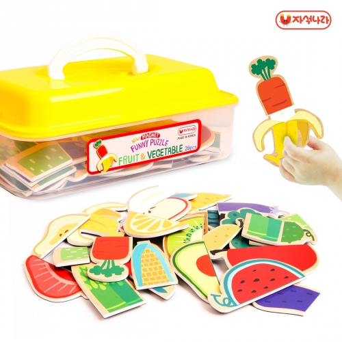 [자석나라] NEW 자석 퍼니퍼즐 (과일야채 28p) /자석퍼즐/채소/수박
