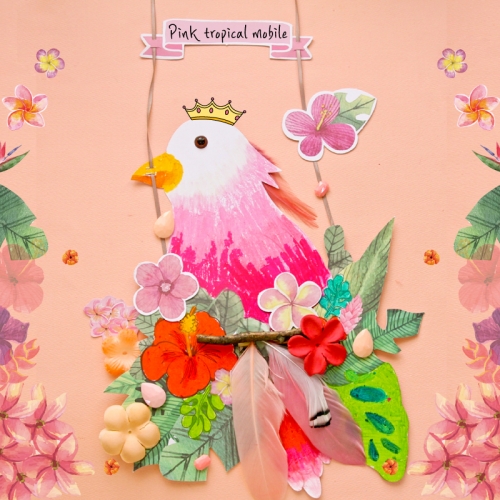 핑크트로피컬 모빌 만들기 5set