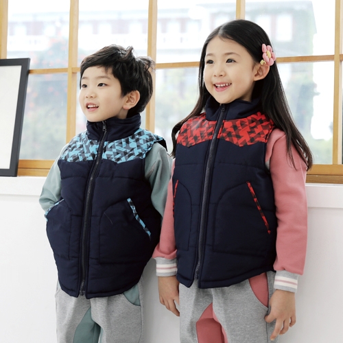 겨울 패딩조끼 WK-224(빨간색) - 20벌 이상 원명 무료인쇄