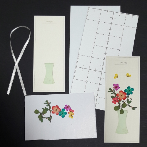 꽃병책갈피만들기/꽃누르미압화책갈피