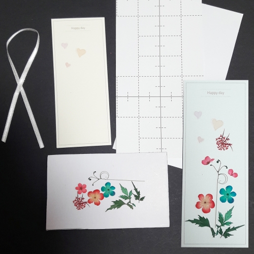 커피잔책갈피만들기/꽃누르미압화책갈피