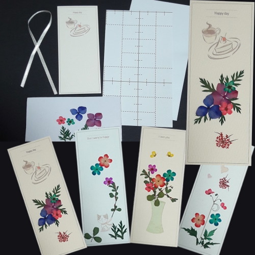 하트책갈피만들기/꽃누르미압화책갈피