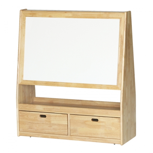 고무나무 유치용 양면서랍칠판