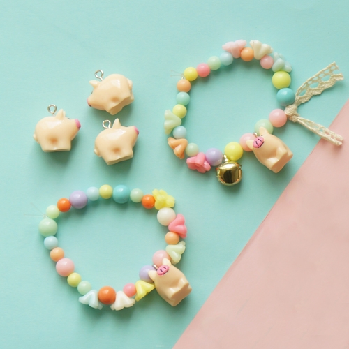 꽃돼지 팔찌 10set