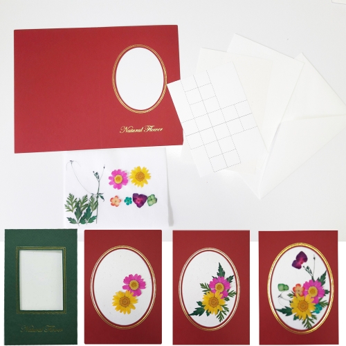 압화카드만들기C-1,크리스마스카드만들기 체험패키지,꽃카드,참여수업