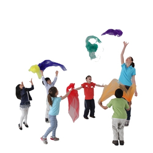 아이소파 무지개 스카프 30*30 6장세트 (KCL인증)(유아체육교구)