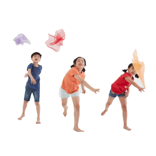 아이소파 무지개 스카프 30*30 6장세트 (KCL인증)(유아체육교구)