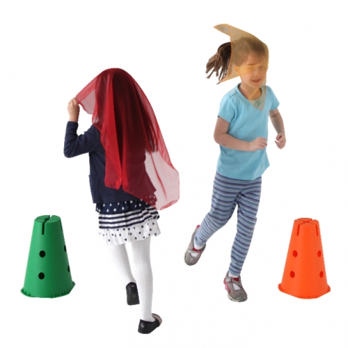 아이소파 무지개 스카프 100*100 6장세트 (KCL인증)(유아체육교구)