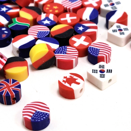세계 여러나라 국기 비즈(혼합 30개)