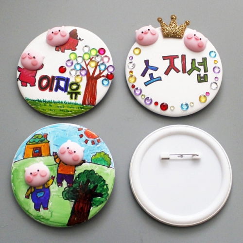돼지 핀버튼 이름표(1개)