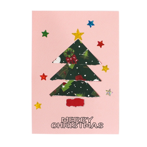 [감성쫑이] 크리스마스 간단 트리 엽서(10개)