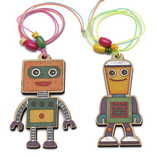 로봇 팬시우드 목걸이(6개)