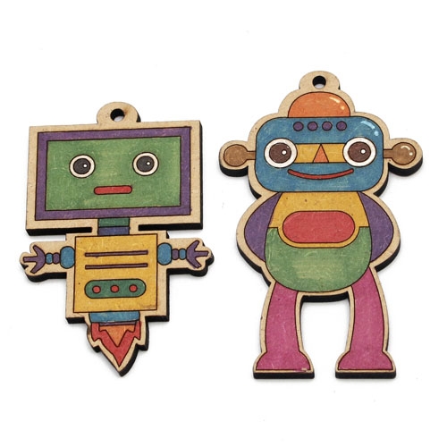 로봇 팬시우드 목걸이(6개)