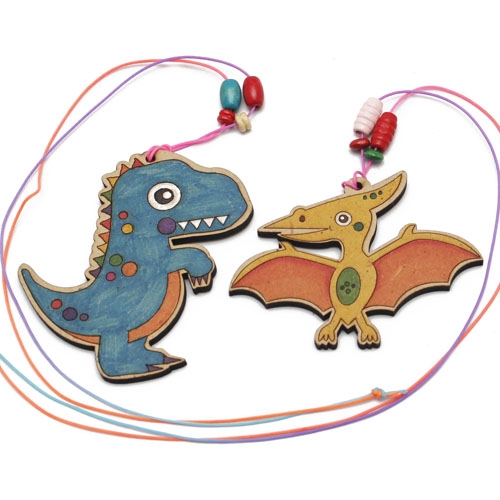 공룡 팬시우드 목걸이(6개)