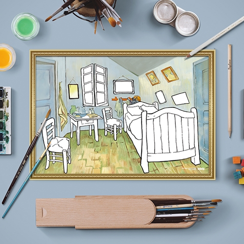 [하하당] 포켓미술관 명화도안 - 고흐의 방 10매