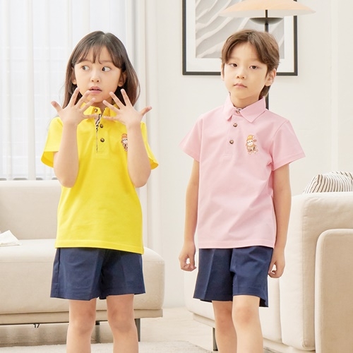 하복 활동복 WK-603 노랑 카라 반팔티 상의