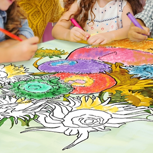 [하하당] 컬러링 플랜카드 - 해바라기