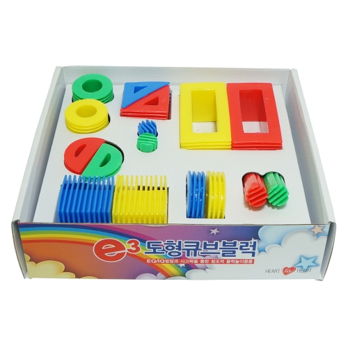 [하트투하트] E3도형큐브블럭 16pcs