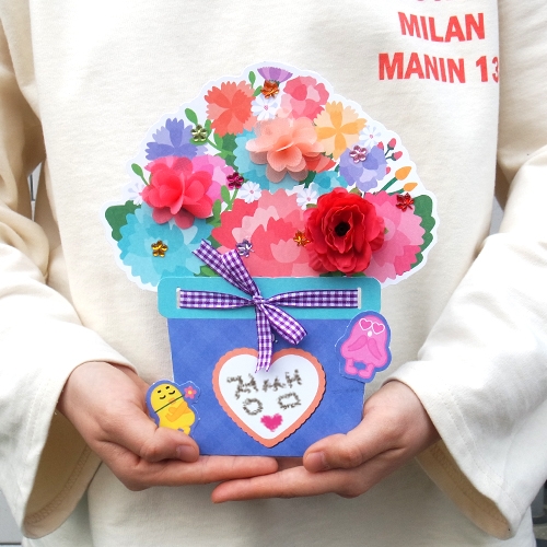 [하하당] 카네이션 화분카드 5set