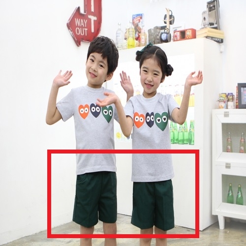 ★하의반바지만★ [미래아이] 카키색 반바지