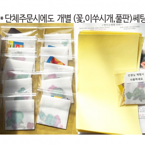 [특가]조가비 부채 소16x13/마가렛 부채만들기패키지 /누름꽃부채