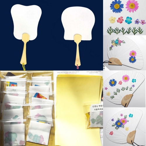 압화 꼬마부채 /마가렛 부채만들기패키지 /누름꽃부채