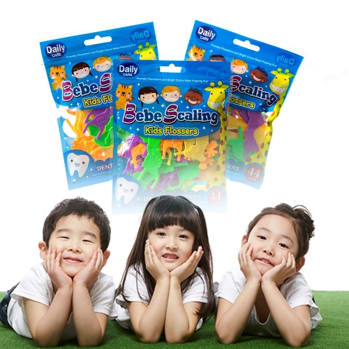 ★무료배송★ 얇은치실 400D 어린이전용 베베스케일링 44개X3봉지