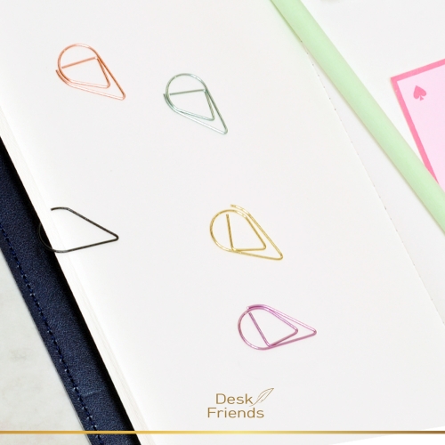 모양클립 디자인클립 물방울 페이퍼클립 팬시클립 (소)