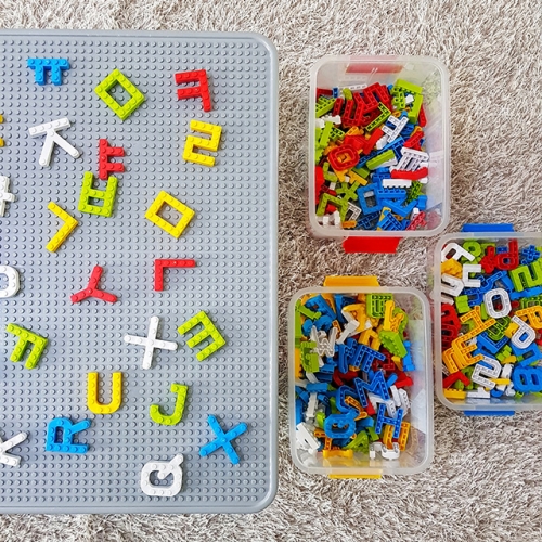 [세계최초! 한글글자블록] 글자블럭 레고테이블 풀 패키지
