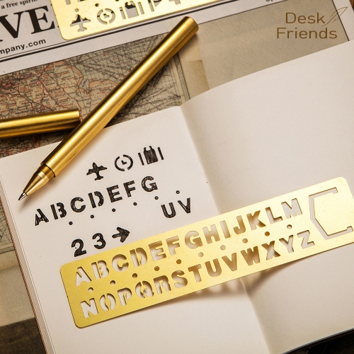 7. 황동 알파벳 북마크