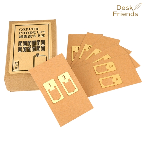 9. 러블리 미니 황동책갈피 클립넘버