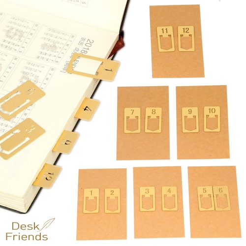 9. 러블리 미니 황동책갈피 클립넘버