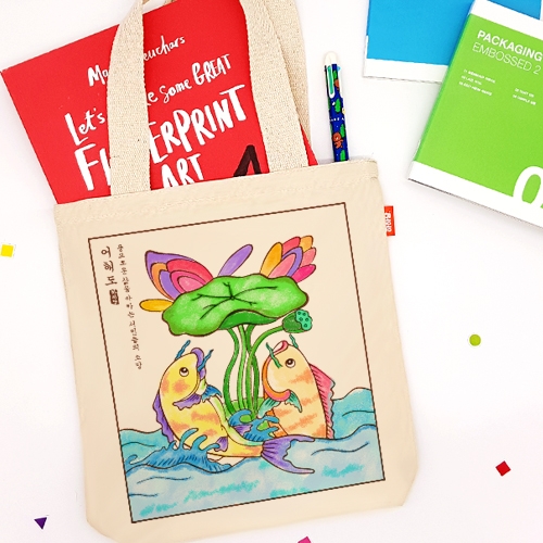 [하하당] 민화 어해도 - 에코백 만들기