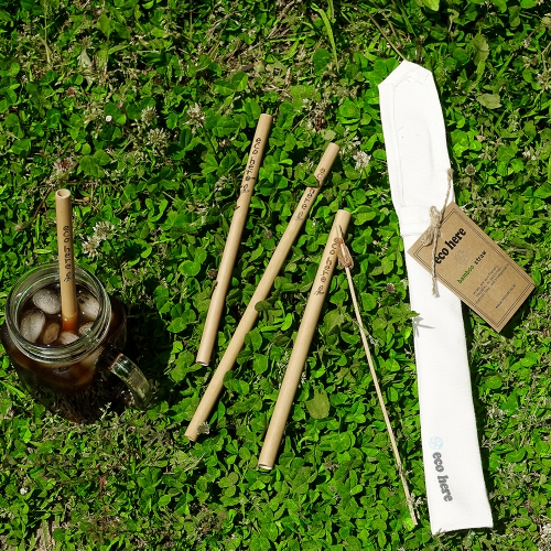 [eco here] 친환경적인 천연대나무 빨대(단품)