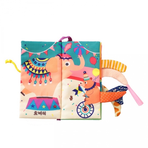 도도코 꼬리 헝겊책 아기 바스락 촉감책 서커스 꼬리