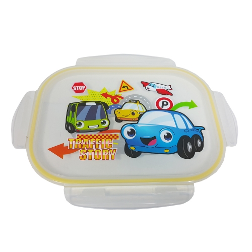 [하트투하트] 트래픽스토리 락형 유아 스텐 식판