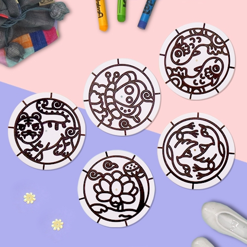 [하하당] 포일아트 팽이 _민화 5종