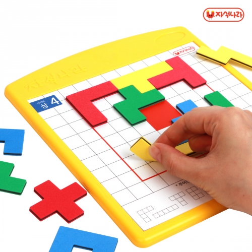 [자석나라] 양면자석 펜토미노 놀이 (수학교구/칠교/테트리스/평면도형)