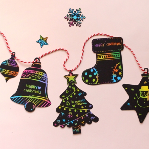 크리스마스 스크래치 페이퍼 2p