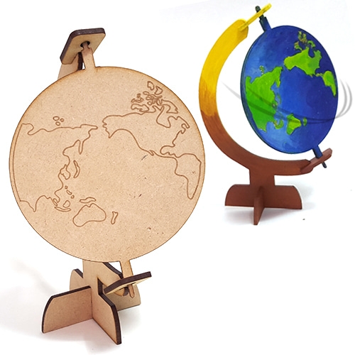 반제품 DIY 우드 지구본(약 13 x 18cm)