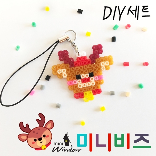 크리스마스_미니비즈도안세트(펄러미니비즈+고리+도안)