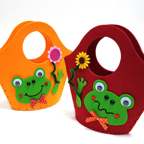 [탑키드] 만들기 개구리 펠트가방 (주황 빨강 중 선택)