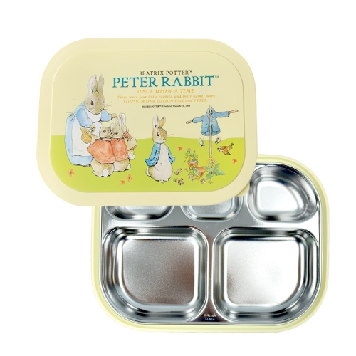 [밀폐 고급형] 피터래빗 기능성 식판 도시락 아이보리 3701