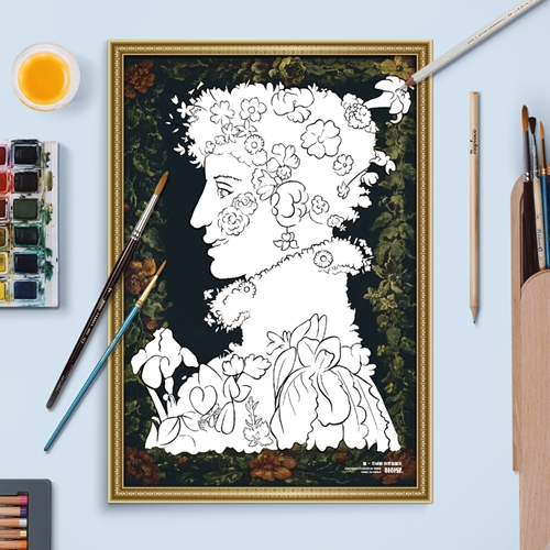 [하하당] 포켓미술관 명화도안 - 사계 봄 10매