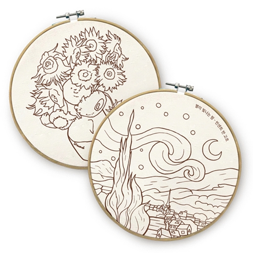 [하하당] 컬러링 수틀액자 - 명화 (2종 택1)