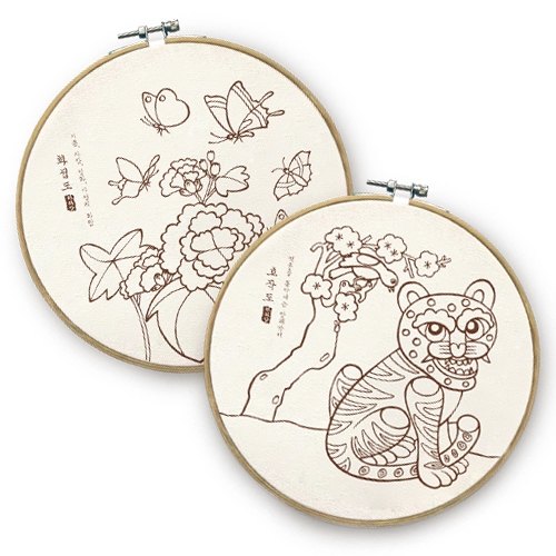 [하하당] 컬러링 수틀액자 - 민화 (2종 택1)