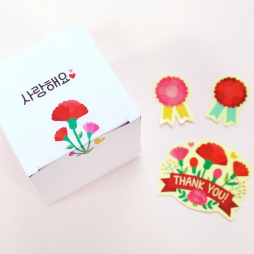 감사 투명스티커1p